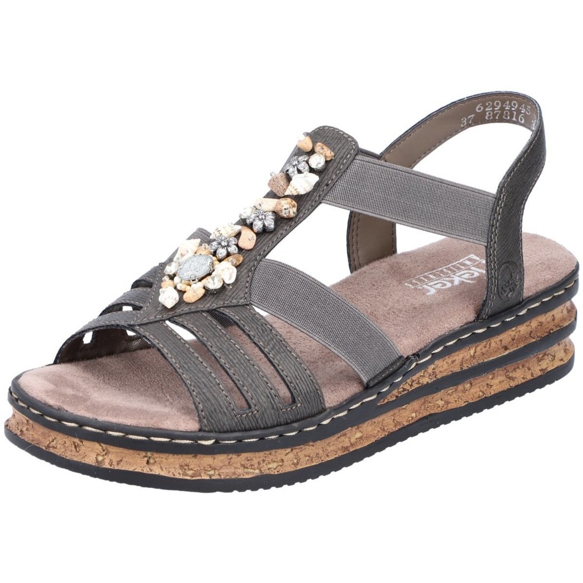 Schuhe Damen Sandalen / Sandaletten Rieker Sandaletten FSK  62949-45 45 Grau