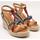 Schuhe Damen Leinen-Pantoletten mit gefloch Casteller  Multicolor