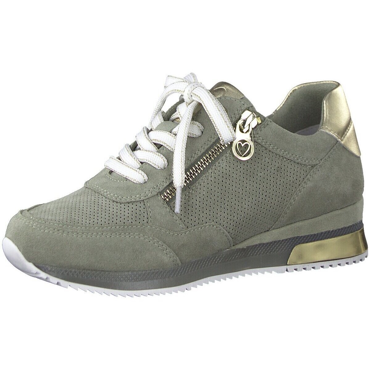 Schuhe Damen Sneaker Marco Tozzi feel+leather 50% RPET Lin Ago 2-2-23738-20/765 Grün