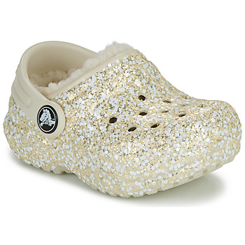 Schuhe Kinder Pantoletten / Clogs Crocs Classic Lined Glitter Clog T Beige / Gold