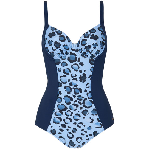Kleidung Damen Badeanzug Lisca Einteiliger Badeanzug shapewear armatured verstellbare träger Blau