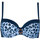 Kleidung Damen Bikini Ober- und Unterteile Lisca Vorgeformtes Bademode-Top Veracruz Körbchengröße B bis E Blau