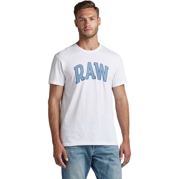Kleidung Herren T-Shirts G-Star Raw T-shirt  Raw University Weiss