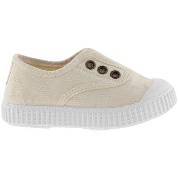 Schuhe Kinder Sneaker Victoria Baskets toile teintée élastique enfant  1915 Beige