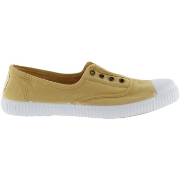 Schuhe Damen Sneaker Victoria Baskets toile teintée élastique femme  1915 Braun