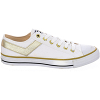 Schuhe Herren Sneaker Low Pony 131T44-WHITE-GOLD Weiss