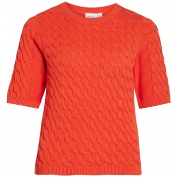 Kleidung Damen Pullover Vila Noos Knit Chao 2/4 - Tigerlilly Orange