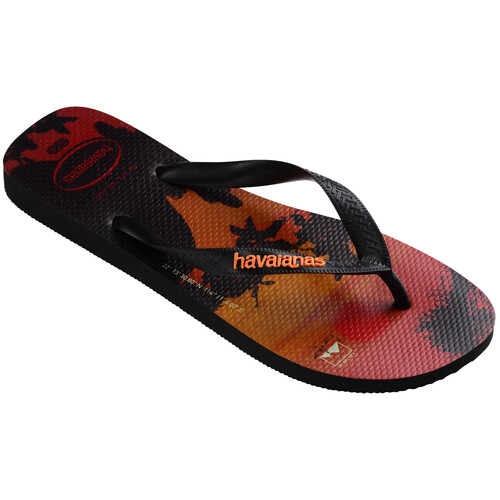 Schuhe Herren Zehensandalen Havaianas HYPE Orange / Schwarz