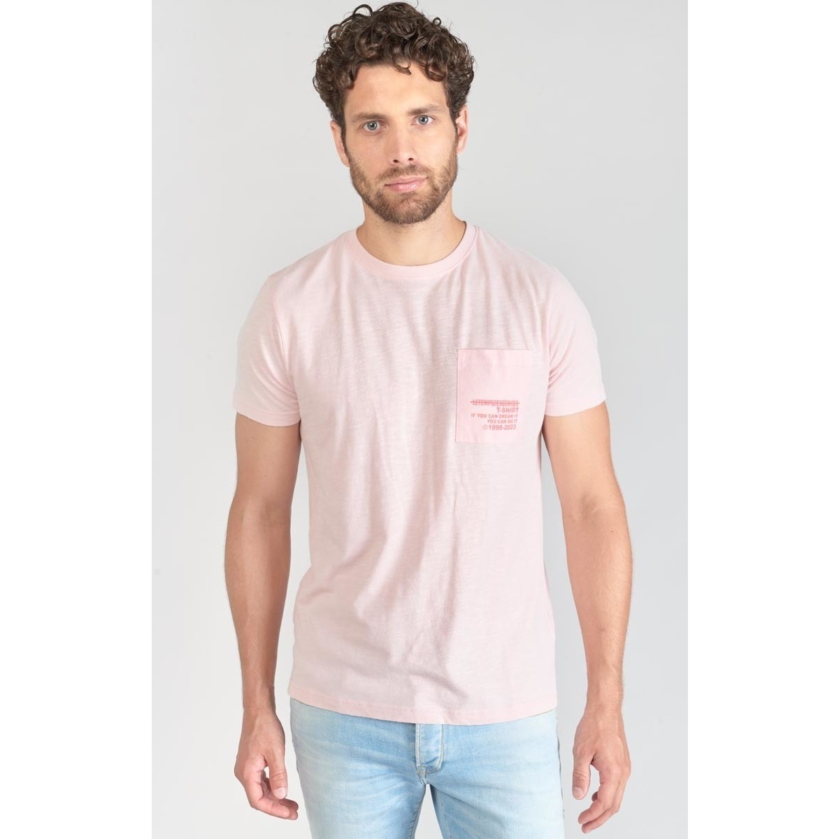 Kleidung Herren T-Shirts & Poloshirts Le Temps des Cerises T-shirt BREZOL Rosa