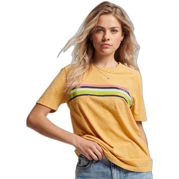 Kleidung Damen T-Shirts Superdry T-shirt femme  Vintage Great Outdoors Gelb