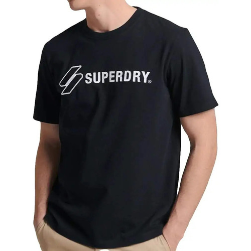 Kleidung Herren T-Shirts Superdry Code Applique Schwarz