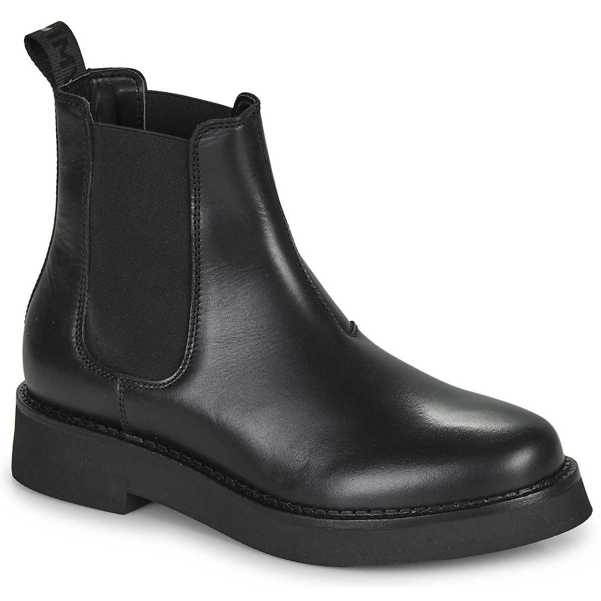 Schuhe Damen Boots Tommy Jeans TJW CHELSEA FLAT BOOT Schwarz