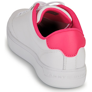 Tommy Hilfiger ELEVATED ESSENTIAL COURT SNEAKER Weiss / Rosa