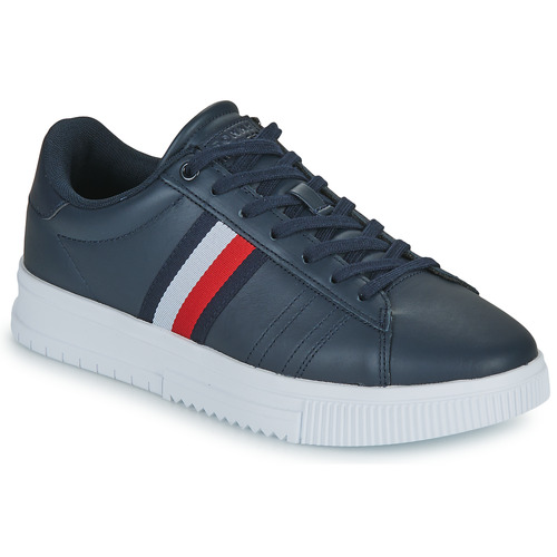 Schuhe Herren Sneaker Low Tommy Hilfiger SUPERCUP LEATHER Marine / Rot / Weiss