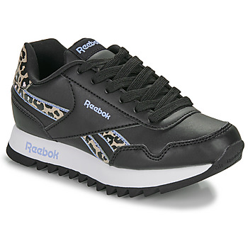 Schuhe Mädchen Sneaker Low Reebok Classic REEBOK ROYAL CL JOG PLATFORM Schwarz / Leopard