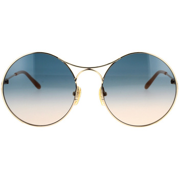 Uhren & Schmuck Damen Sonnenbrillen Chloe Chloé Sonnenbrille CH0166S 002 Gold
