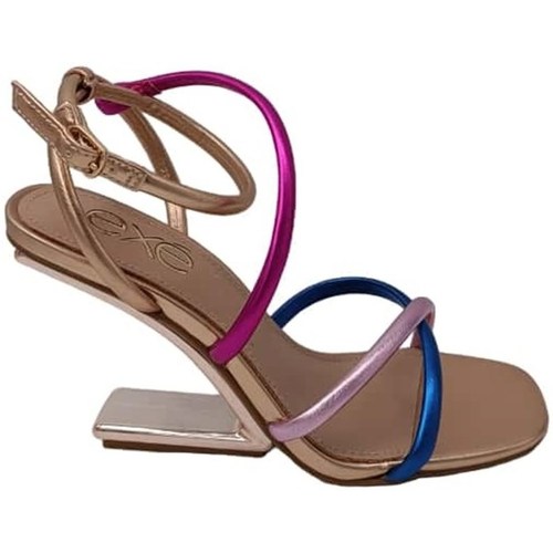 Schuhe Damen Sandalen / Sandaletten Exé Shoes Exe' Maggie Sandalen Frau Multicolor Fuxia Blue Rosa Multicolor