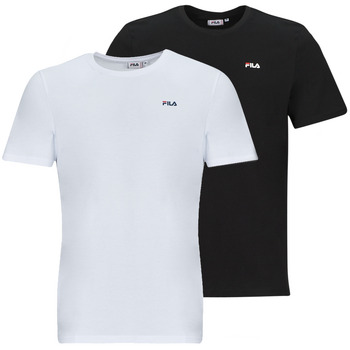 Kleidung Herren T-Shirts Fila BROD TEE PACK X2 Weiss / Schwarz