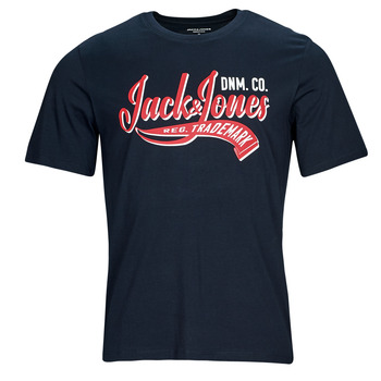 Kleidung Herren T-Shirts Jack & Jones JJELOGO TEE SS O-NECK 2 COL AW23 SN Marine