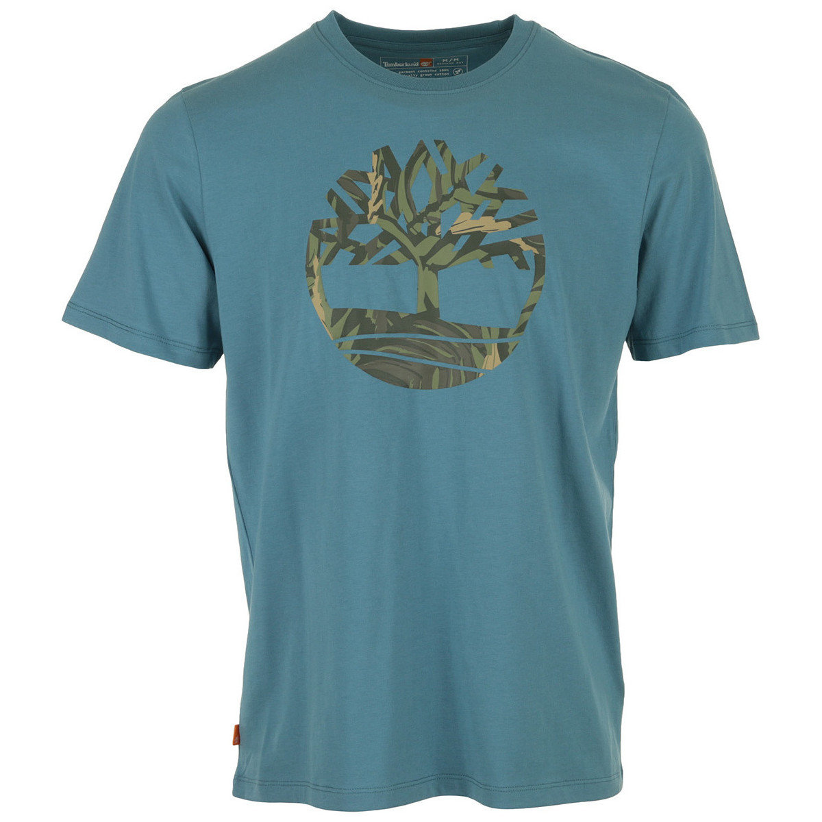 Kleidung Herren T-Shirts Timberland Tree Logo Camo Tee Blau