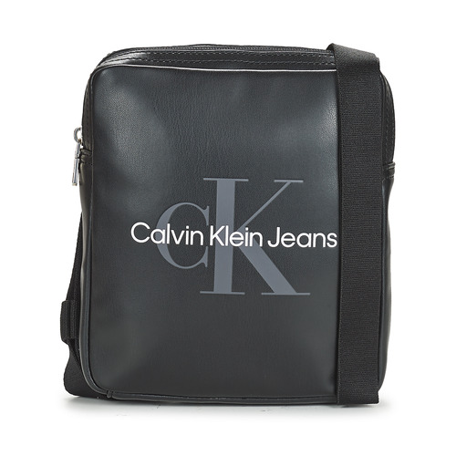Taschen Herren Geldtasche / Handtasche Calvin Klein Jeans MONOGRAM SOFT REPORTER18 Schwarz