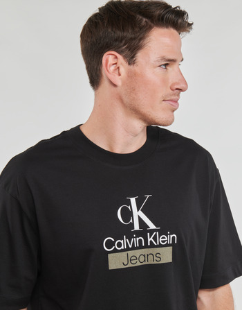 Calvin Klein Jeans STACKED ARCHIVAL TEE Schwarz