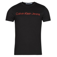 Kleidung Herren T-Shirts Calvin Klein Jeans CORE INSTITUTIONAL LOGO SLIM TEE Schwarz / Rot