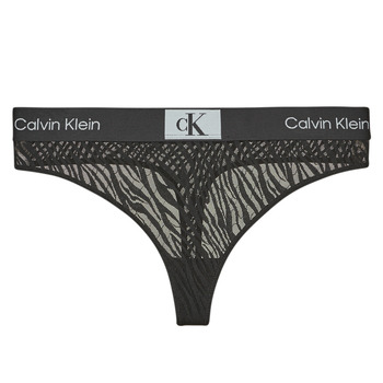 Unterwäsche Damen Strings Calvin Klein Jeans MODERN THONG Schwarz