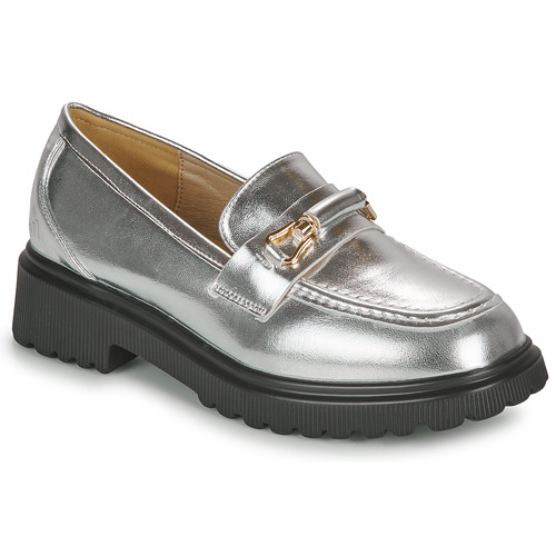 Schuhe Damen Slipper Moony Mood NEW09 Silbern