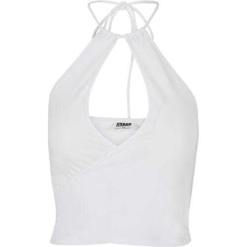 Kleidung Damen Tops Urban Classics Débardeur court enveloppant femme Weiss
