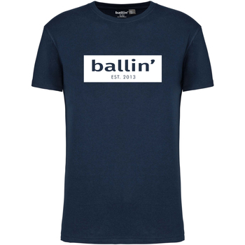 Kleidung Herren T-Shirts Ballin Est. 2013 Cut Out Logo Shirt Blau