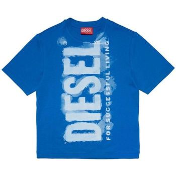 Kleidung Kinder T-Shirts & Poloshirts Diesel J01131 KYAR1 TJUSTE16 OVER-K80H Blau
