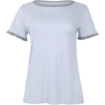 Kleidung Damen Pyjamas/ Nachthemden Lisca Pyjama-Top T-Shirt Kurzarm Laura Blau