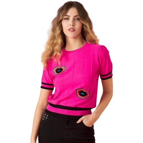 Kleidung Damen Pullover Minueto Knit Kiss - Pink Rosa