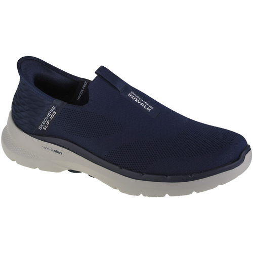Schuhe Herren Sneaker Low Skechers Slip-Ins: GO WALK 6 - Easy On Blau