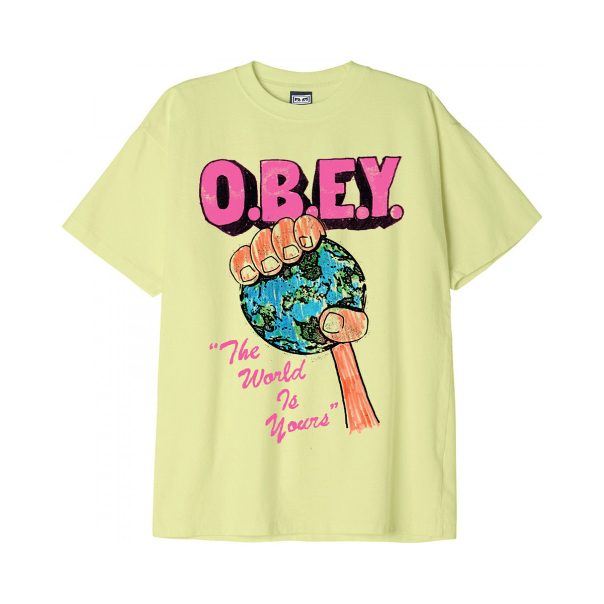 Kleidung Herren T-Shirts & Poloshirts Obey the world is yours Grün