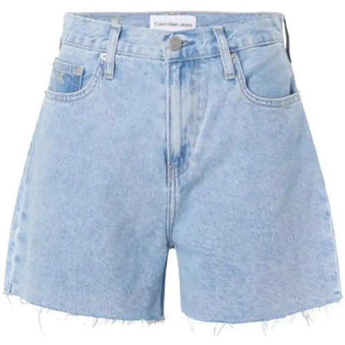 Kleidung Damen Shorts / Bermudas Calvin Klein Jeans Logo gold Blau