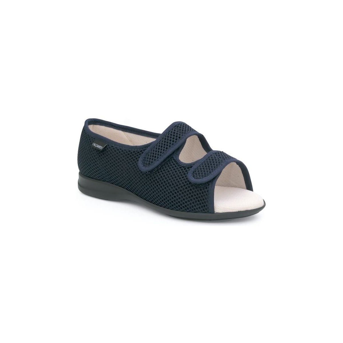 Schuhe Hausschuhe Calzamedi offenen Klett orthopädische Sandale Blau