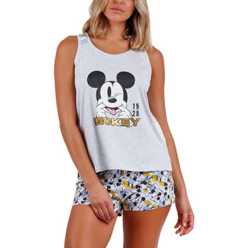Kleidung Damen Pyjamas/ Nachthemden Admas Pyjama Shorts Tank Top Mickey Summer Disney Grau