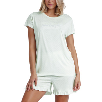 Kleidung Damen Pyjamas/ Nachthemden Admas Pyjama Shorts T-Shirt Good Night Grün