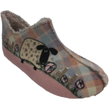 Schuhe Damen Hausschuhe Calzamur Schaf-Stiefelette für Damen im Slipper-S Rosa