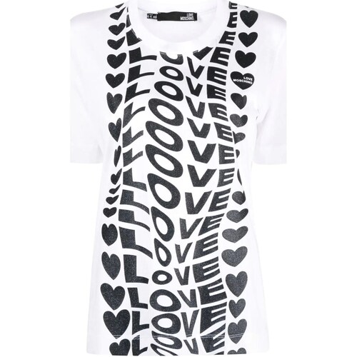 Kleidung Damen T-Shirts Love Moschino W4F154HM3876 Weiss