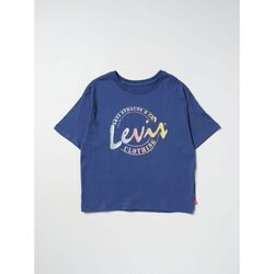 Kleidung Mädchen T-Shirts & Poloshirts Levi's 4EH190 MEET ANG GREET SCRIPT-U69 TRUE NAVY Blau