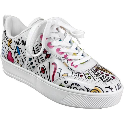 Schuhe Damen Sneaker Low Desigual Fancy lettering Multicolor