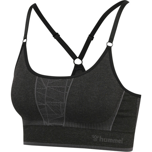 Kleidung Damen Sport BHs hummel Brassière de sport sans couture femme  MT Energy Schwarz