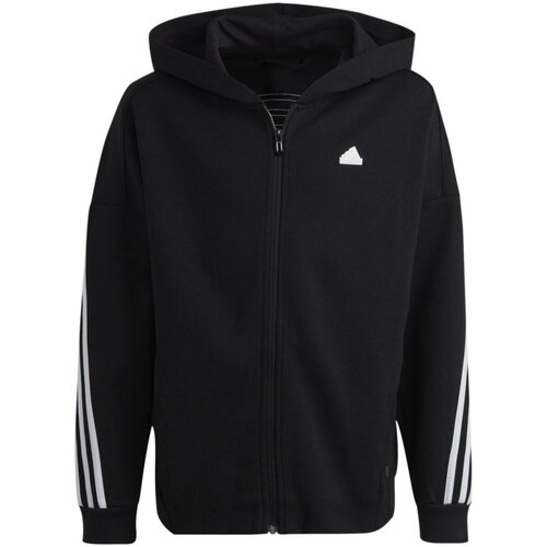 Kleidung Jungen Sweatshirts adidas Originals Sport U FI 3S FZ HD,BLACK/WHITE 1106481 Schwarz