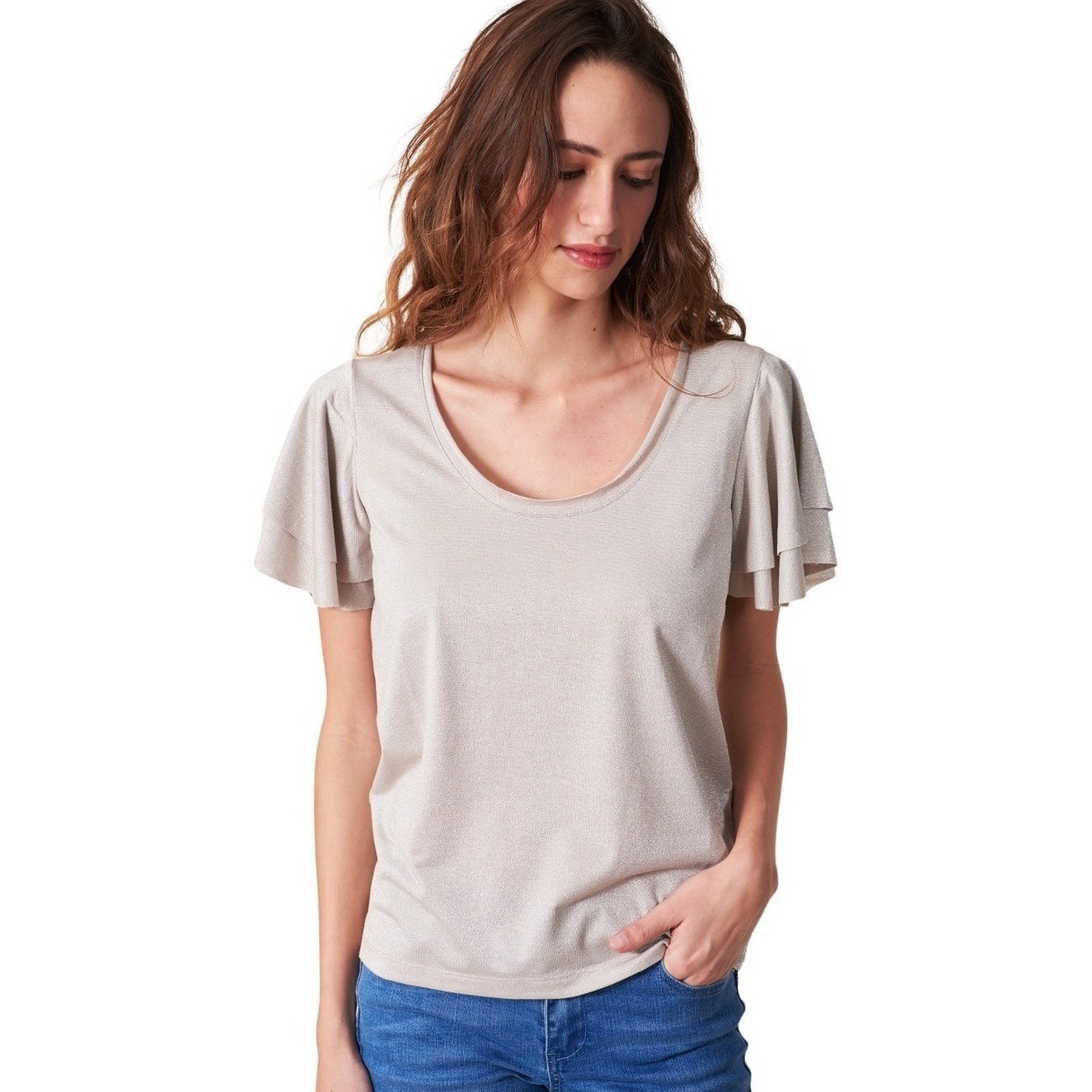 Kleidung Damen T-Shirts Les Petites Bombes T-shirt femme  Fetta Beige