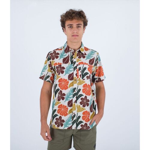 Kleidung Herren Langärmelige Hemden Hurley MVS005580 H2O DRI RINCON SIERRA-H073 BONE multicolore