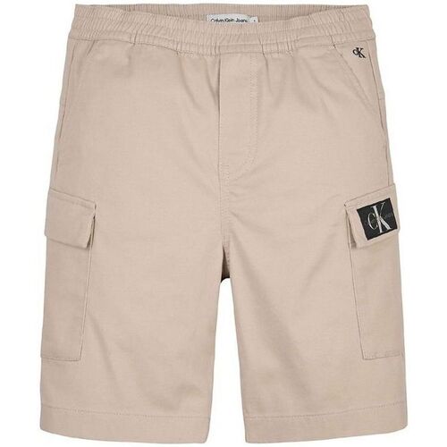 Kleidung Jungen Shorts / Bermudas Calvin Klein Jeans IB0IB01608 CARGO SHORTS-ACI BEIGE Beige