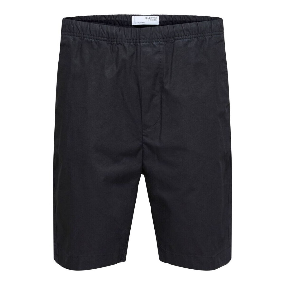 Kleidung Herren Shorts / Bermudas Selected 16088238 LOOSE LOIK-BLACK Schwarz